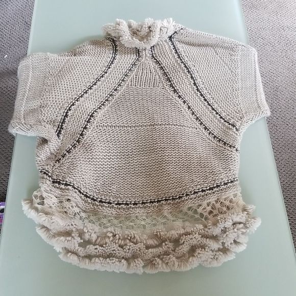 Angel Of The North Cream Textured Shawl Sweater - Picture 8 of 11